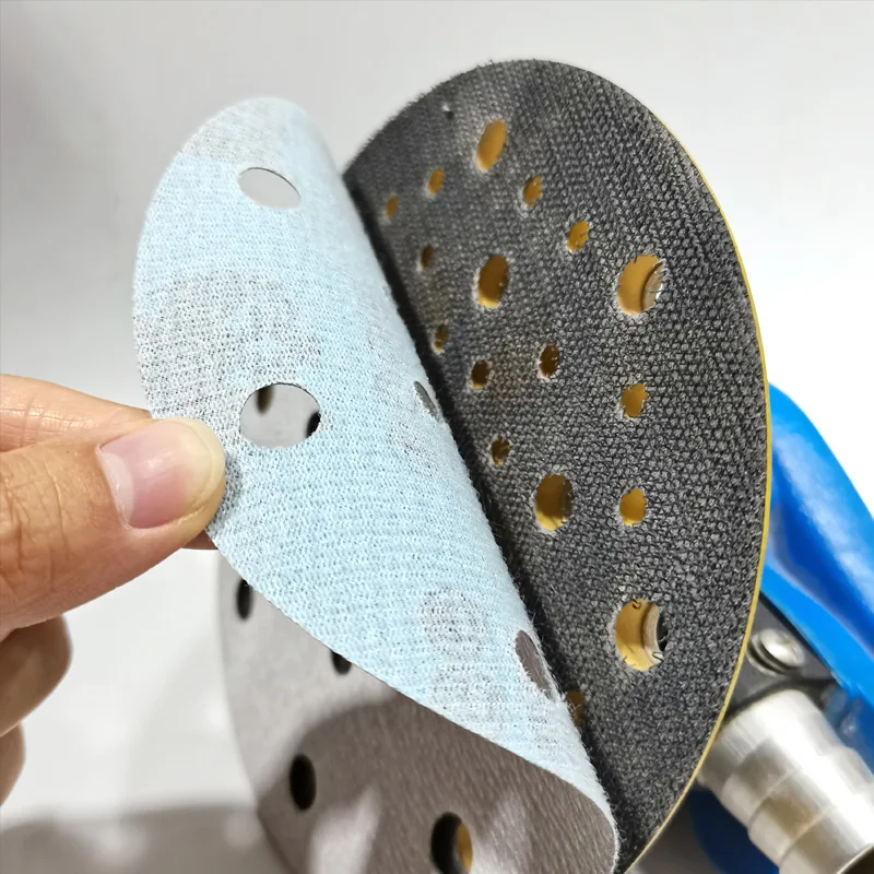6-дюймовая 17 отверстий сухая шлифовальная бумага круглая самоклеящаяся