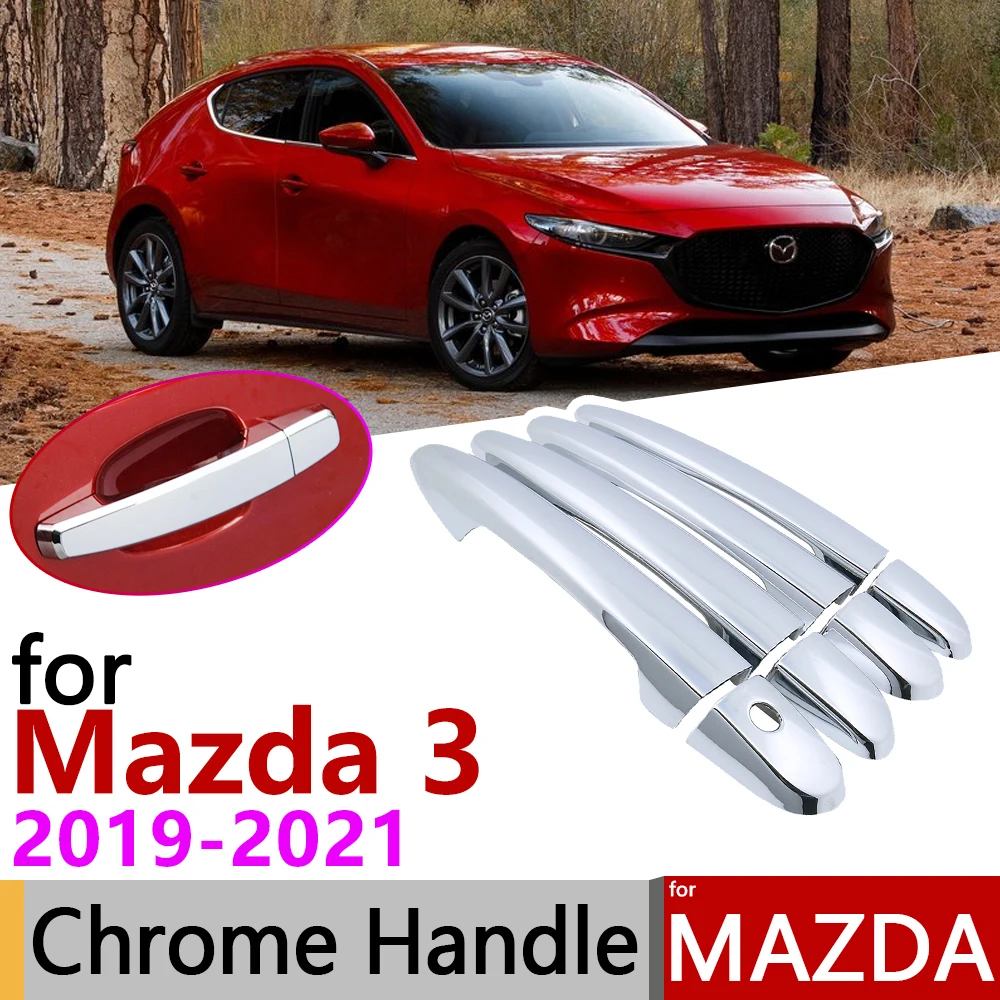 Роскошная хромированная накладка на дверную ручку для Mazda 3 MK4 BP 2019 ~ 2021 аксессуары