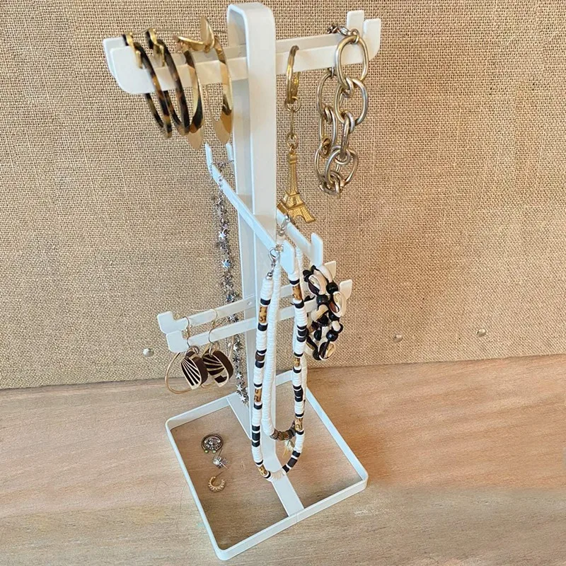 

Coffee Mug/Cup Tree Stand- Wine Glass/Jewelry Organizer-White Metal