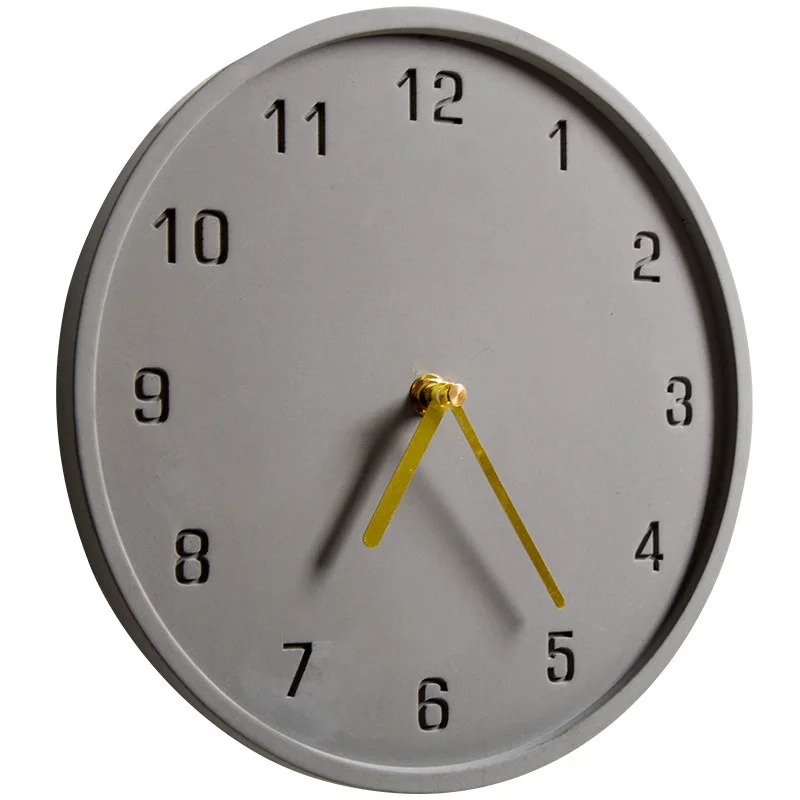 

Nordic Minimalist Wall Clock Solid Color Minimalist Fashion Cement Mute Clocks Home Living Room Bedroom Wall Decoration Clock