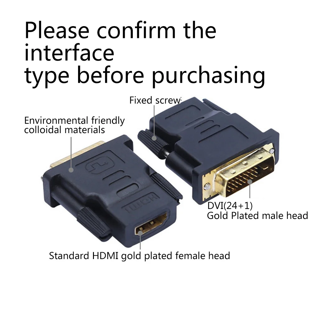 Двунаправленный адаптер DVI к HDMI D 24 + 1 5 папа кабельный разъем совместимый с