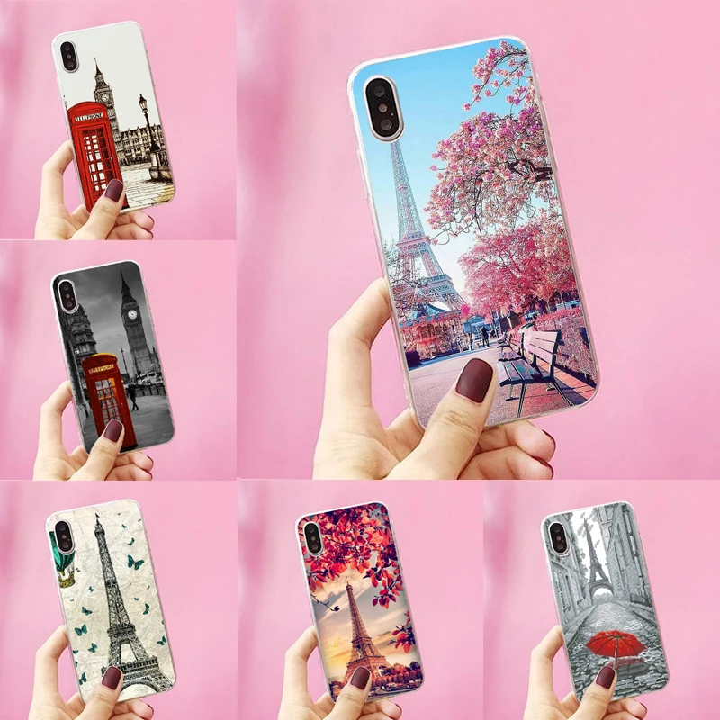 Романтичный Париж Эйфелева башня Телефон чехол для iPhone 7 6 6s 8 Plus 5s SE X XR XS Max 11Pro MAX