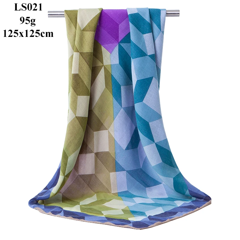 LS021 women scarf Портной Смит большой квадратный размер шарф женский модный дизайнерский большой размер шейный шарф осень зима хиджаб шаль шарфы для женщин - Цвет: LS021 women scarf