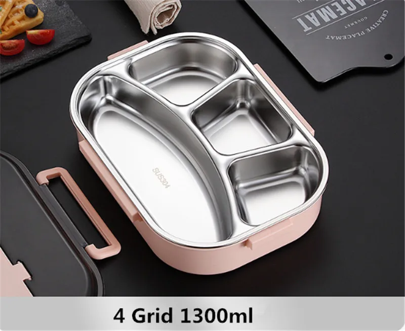 Японская детская термоланч бокс из нержавеющей стали 304 Bento с отсеком посуда