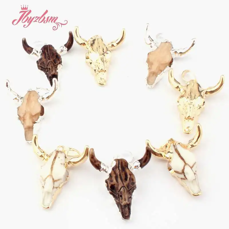 Модные ожерелья и подвески с рожковой головкой для женщин дизайн ювелирных