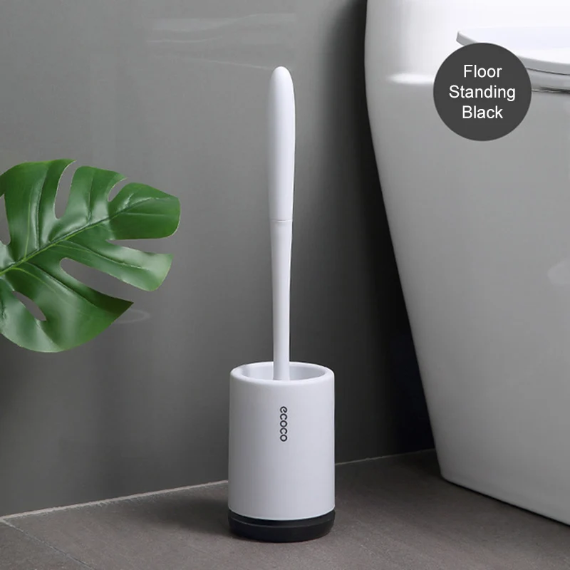 Floor-standing Black ONEUP TPR Туалет кисточки резиновая головка держатель щетка для чистки настенный бытовой пол тематические товары про рептилий и земноводных аксессуары для ванн - Цвет: Floor-standing Black