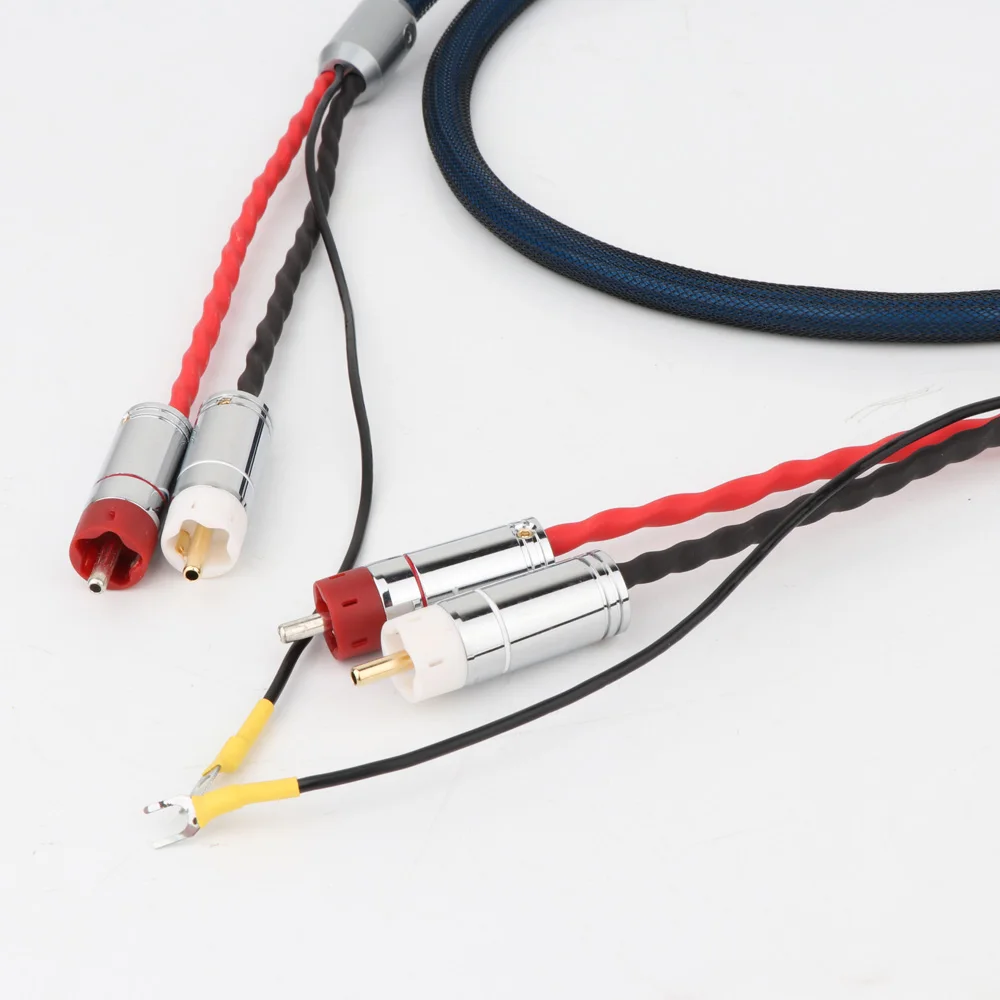 Hi-end OFC посеребренный с экранированием RCA 5 pin DIN XLR U spade plug Audio Phono кабель тонарма