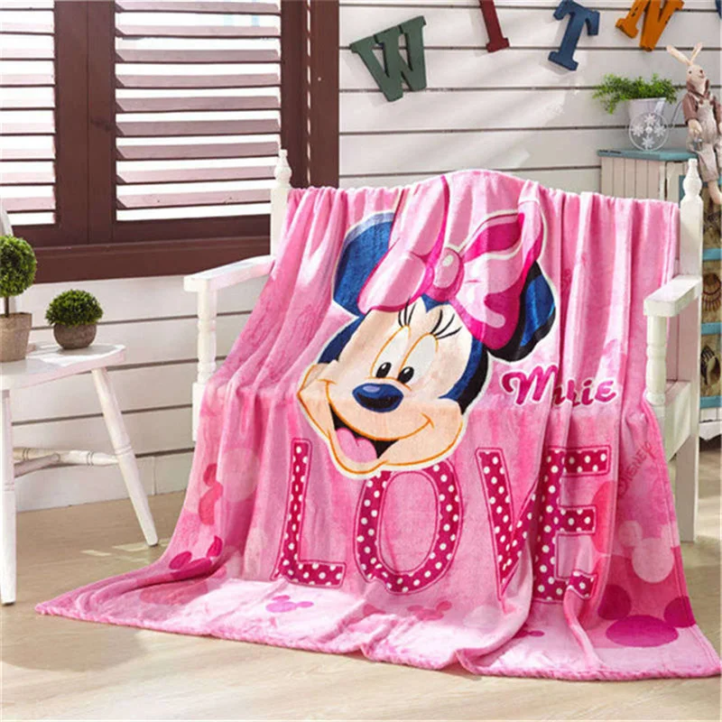 

Home Textile Disney's New Minnie Mouse Winnie-the-Pooh Cartoon Series Patterned Blankets Soft And Comfy Flannel Bed