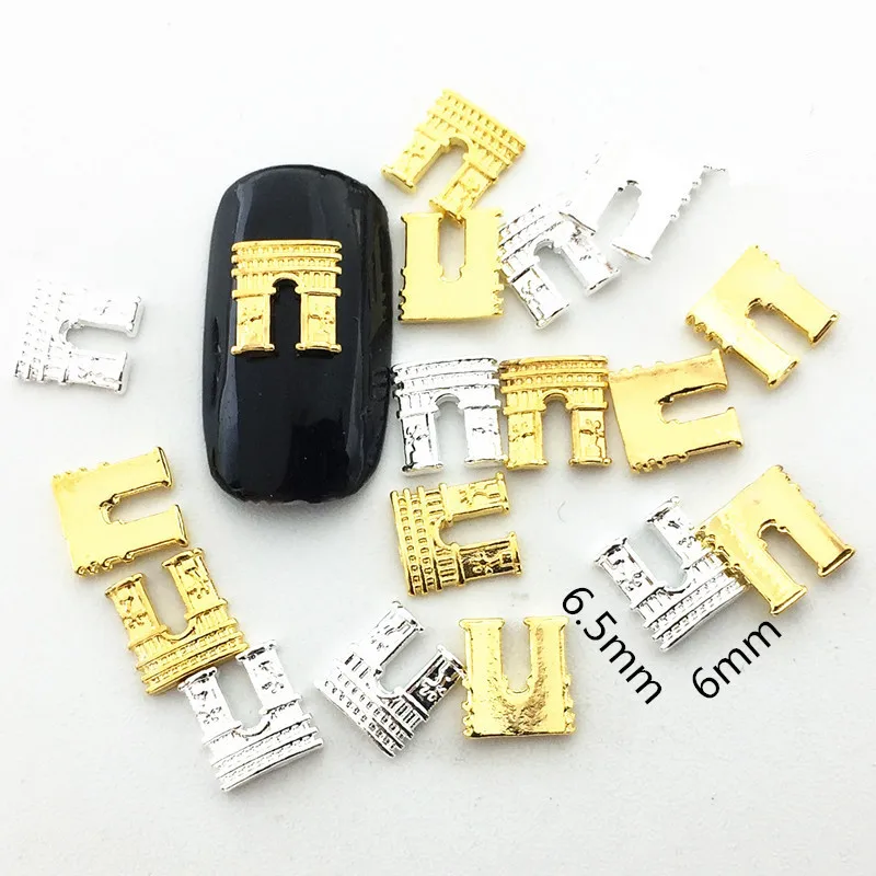 50 звёзд металлический дизайн ногтей лист башня капля разрыв замок квадратный