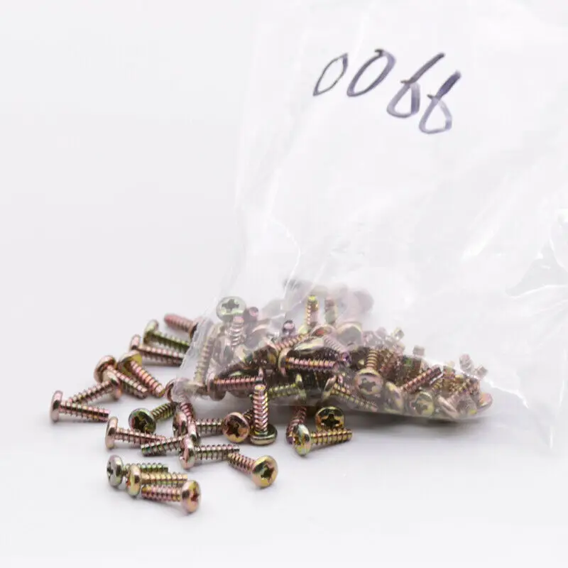 20 шт. цветные цинковые плоские винты с круглой головкой Phillips саморезы болты M3 * 10