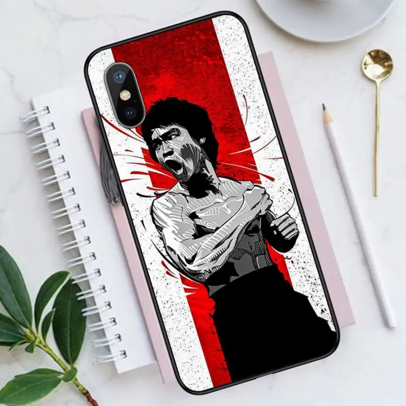 

Chinese Kongfu Bruce Lee Phone Case for iPhone 11 12 pro XS MAX 8 7 6 6S Plus X 5S SE 2020 XR Luxury brand shell funda coque