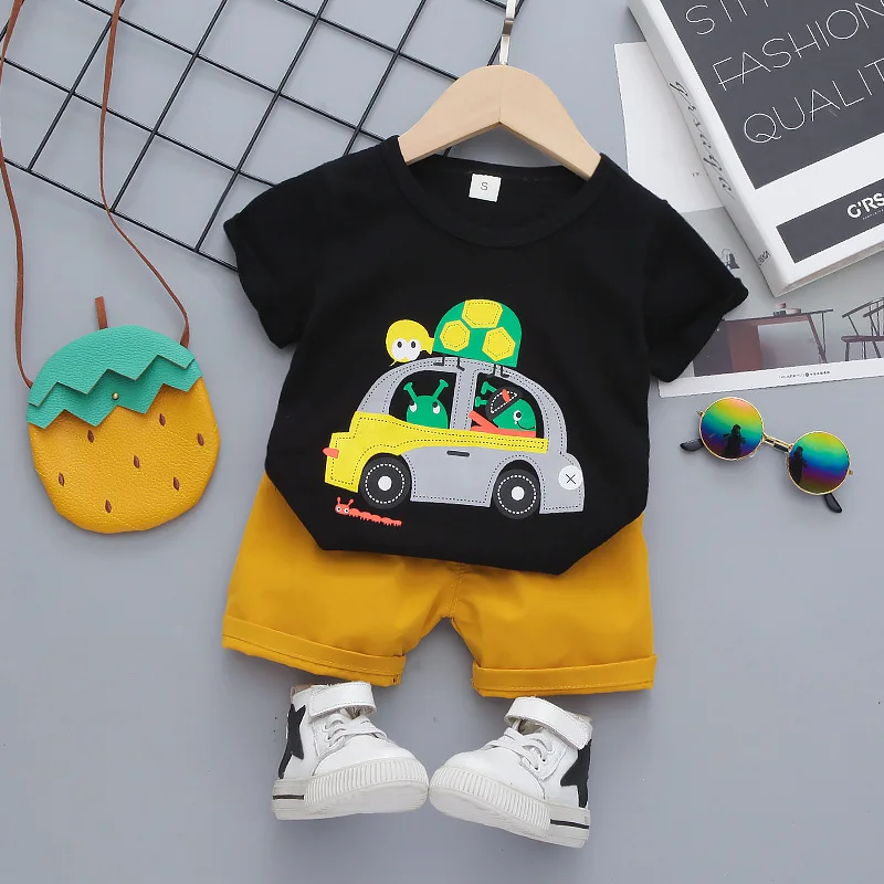 

Summer Baby Boys Clothes Set Kid Boys Girls Cotton Clothes New Boys T-Shirt Shorts Toddler Tracksuits Infant Casual Suit
