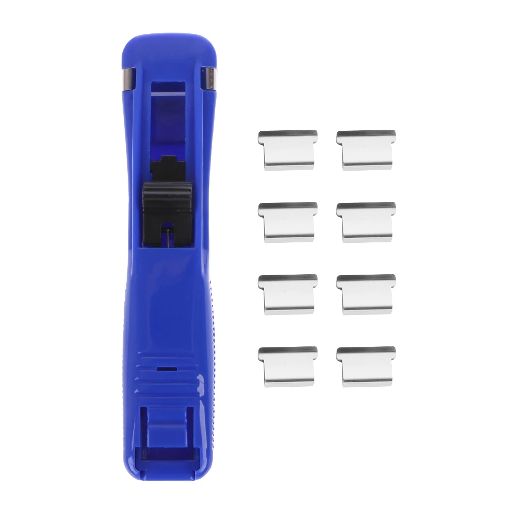 8 шт. клипсов + 1 диспенсер мини машинка для стрижки металлической бумаги фото