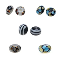 black color series 6pcslot mixed style handmade lampwork glass beads for crafts charm braceletsearring diy jewelry making