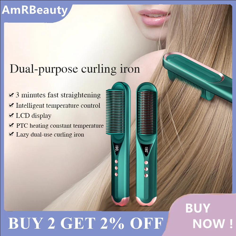 

Multifunctional 7-speed Hair Straightener Anti-scalding Temperature Adjustment Ceramic Rapid Electric heating straight hair comb