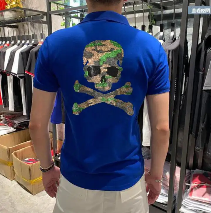 

New Mens Polo Shirts Hot drill Men Desiger Polos Men Cotton Short Sleeve shirt Clothes Polos M-4XL