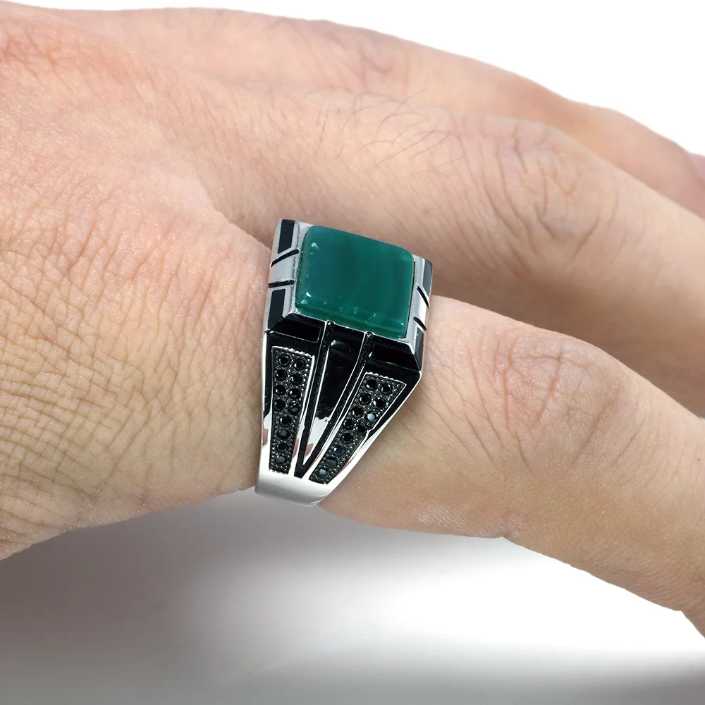 Гарантированное 925 Серебряные кольца Крутое Ретро винтажное турецкое кольцо для