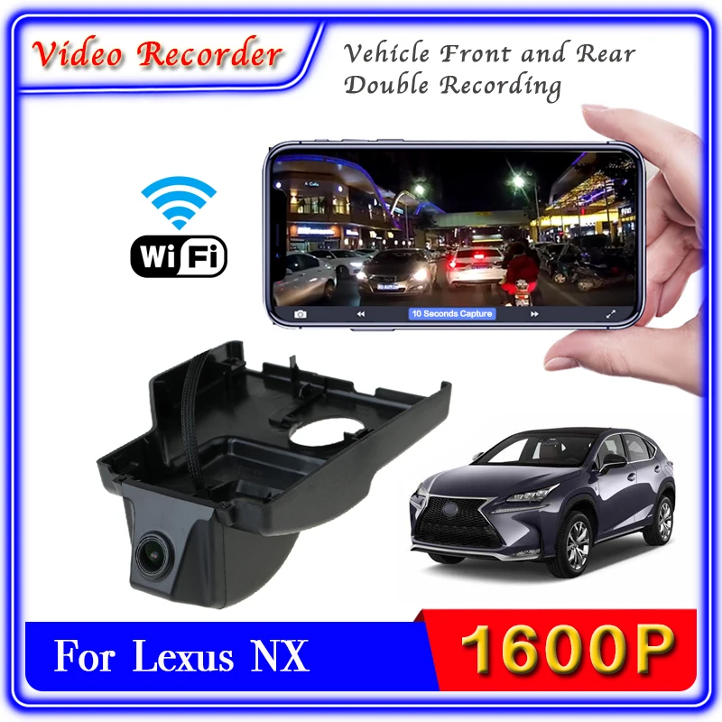 

Видеорегистратор для Lexus NX NX200T NX300H 2014 ~ 2021, видеорегистратор для вождения автомобиля, видеорегистратор с Wi-Fi и двойной записью спереди и сзад...