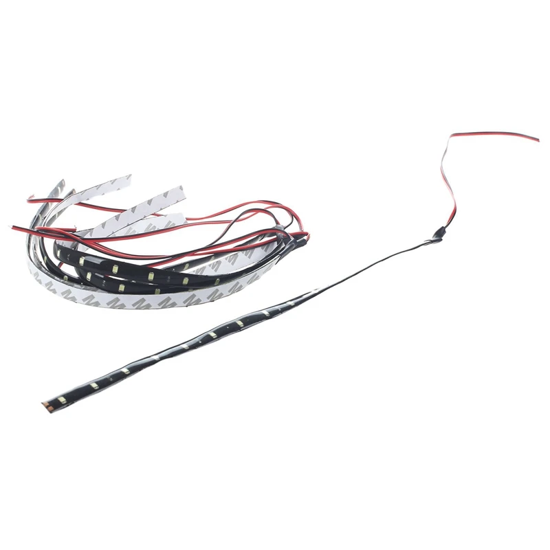 

12 Pcs Waterproof DC12V Motor LED Strip Underbody Light for Car Motorcycle Red & Cool White