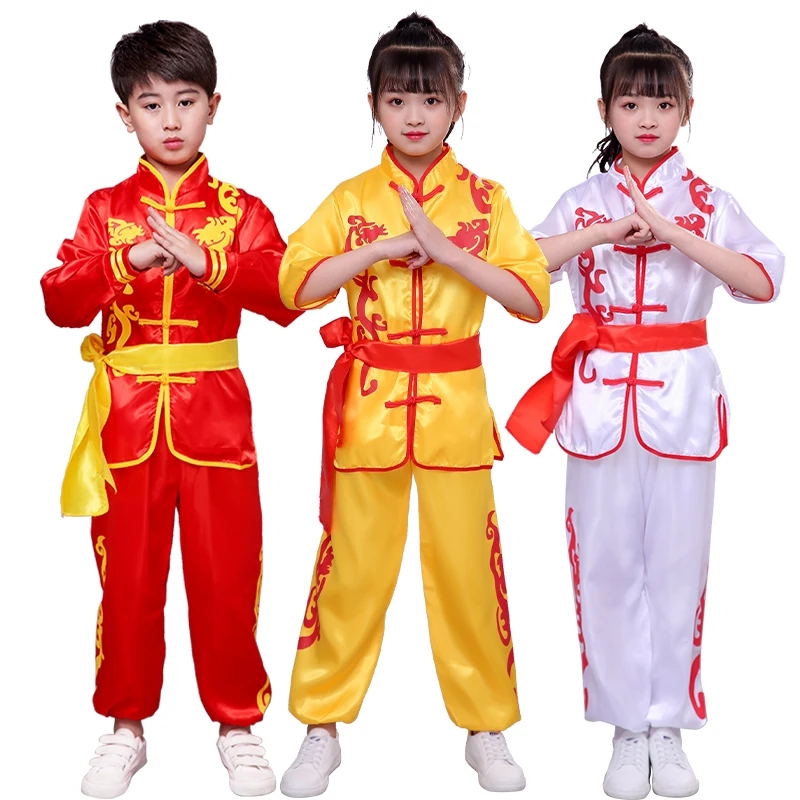 Детский костюм для таэквондо добок ушу кимоно одежда дзюдо китайский кунг фу Тай