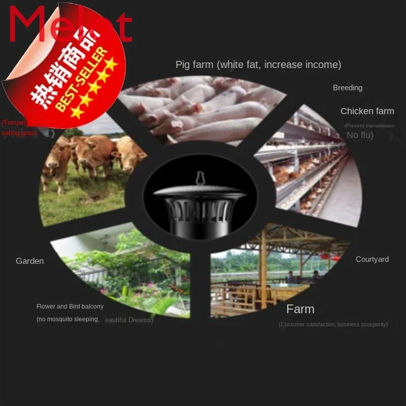 

Outdoor Mosquito Killing Lamp Anti-Mosquito Artifact Capture Pasture Anti-Mosquito Insecticidal Wall Hanging Balcony Mosquito