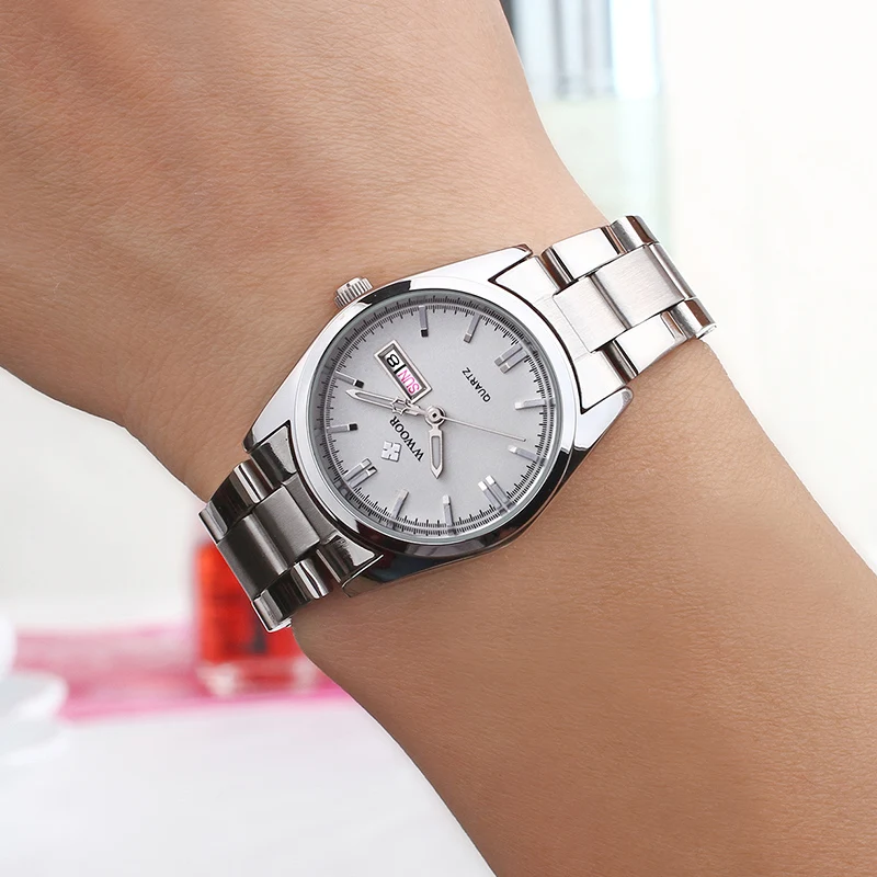 

Fashion Ladies Watches Waterproof Quartz Silver Clock Women Automatic Date Dress Wrist Watch
