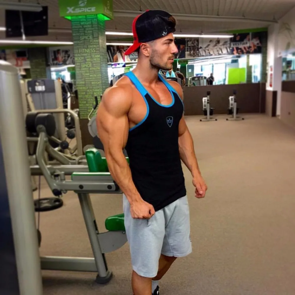 Мужской комплект одежда для фитнеса обтягивающие мужские костюмы летняя