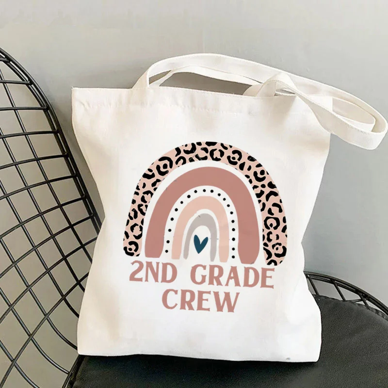 

Supplier Teacher 2nd Grade Crew Printed Tote Bag women Harajuku shopper handbag Shoulder shopping bag Lady gift Canvas Bag