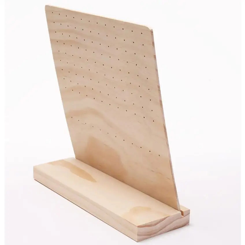 

Simple Jewelry Organizer Stand Wood Earring Holder Pesentoir Fashion Earrings Display Rack Etagere For Sale