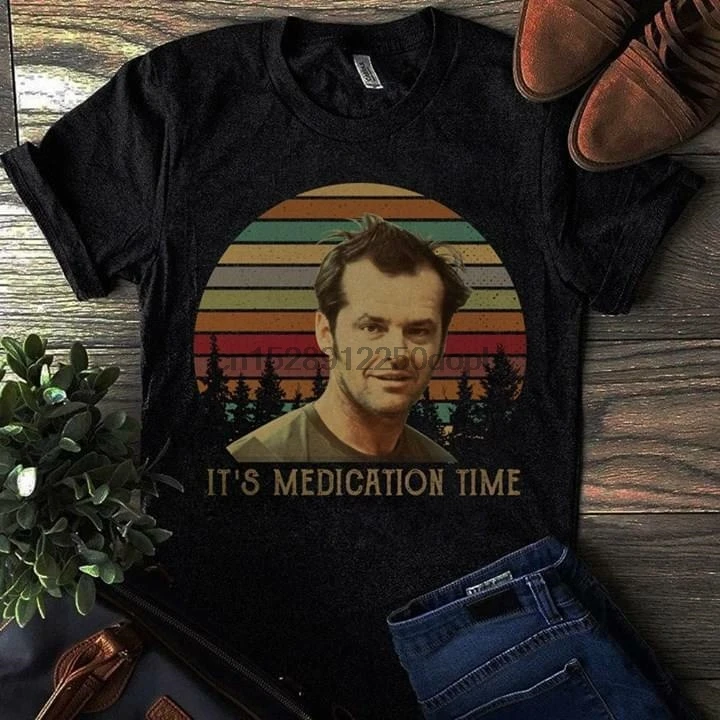 Один летел над Cuckoo гнездо это время лекарства Винтаж для мужчин футболка S 4Xl| |