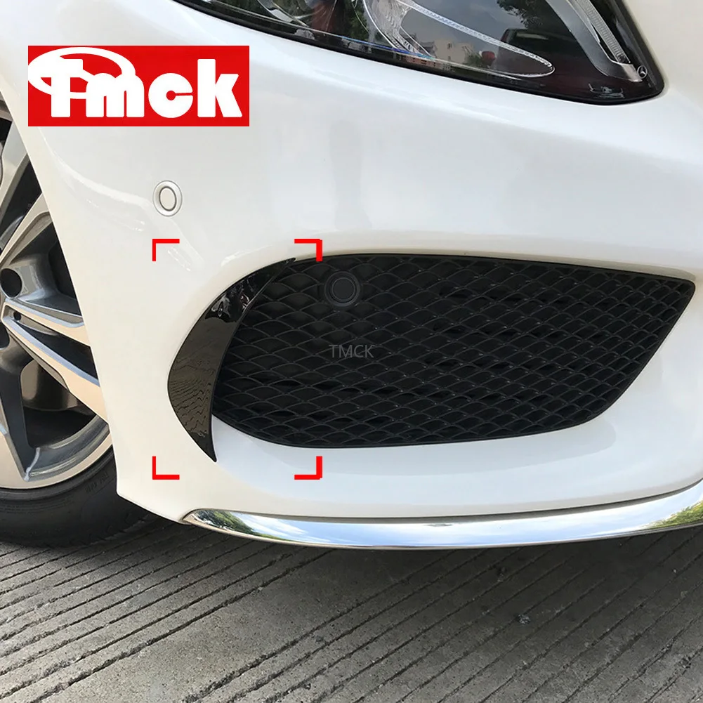 For Mercedes Benz C Class W205 Sport C180 C200 C250 C300 C400 2015-2018 Car Accessories Body Front Bumper Lip Trim Cover Sticker |