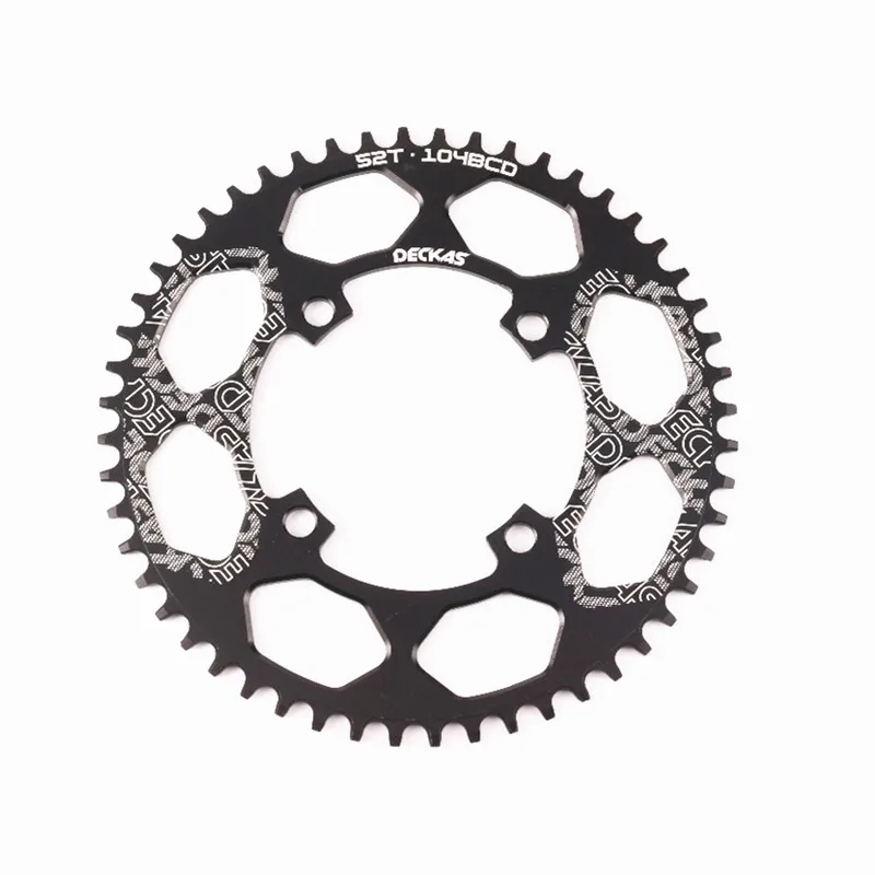 DECKAS круглый 104BCD 40/42/44/46/48/50/52T горный велосипед Звездочка MTB велосипед диаметра окружности болтов(Алюминий узкая широкая цепь из колец цепь BCD 104