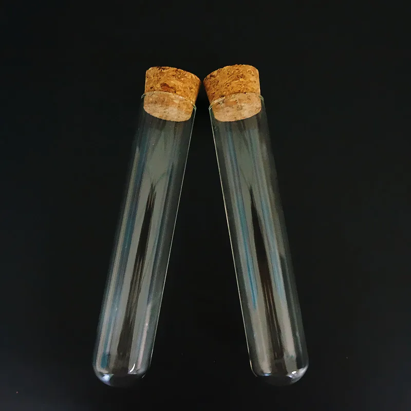 4 шт./партия прозрачная 40x200 мм стеклянная пробирка с круглым дном пробковой