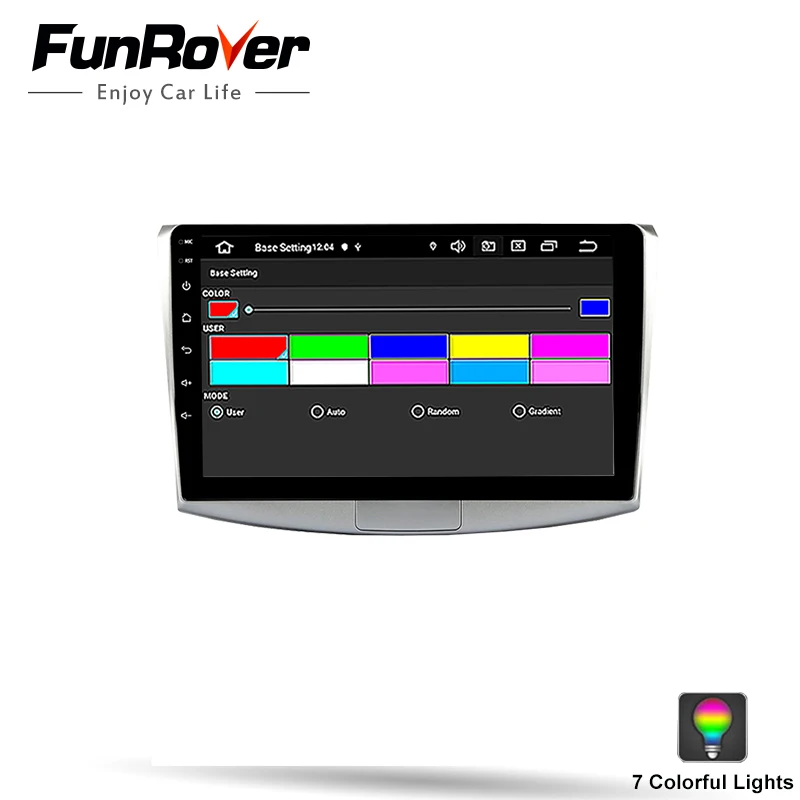 Funrover 2.5D + IPS автомобильный радиоприемник мультимедийный dvd плеер Android 9 0 навигация