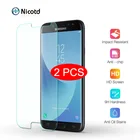 2 шт. закаленное стекло для Samsung Galaxy J7 J8 J6 J5 J4 J3 PRO 2017 2016 Защитная пленка для Galaxy A3 A5 A6 A7 A8 Plus A9 2018