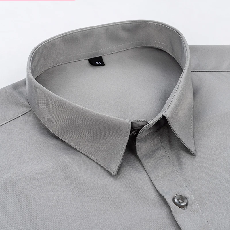 Fashion Men's Shirt Stretch Anti Wrinkle Long Sleeve Shirts M-4XL Spring And Autumn Single Breaste Buttons Shirts For Men
