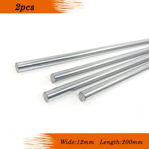 2pcs 12mm 12x200 linear shaft 3d printer 12mm x 200mm cylinder liner rail linear shaft axis cnc parts free global shipping