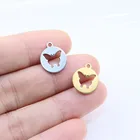 10 шт. 12 мм, оптовая продажа, высококачественные безцветные подвески-бабочки из нержавеющей стали, ожерелье, браслеты сделай сам, бесцветные