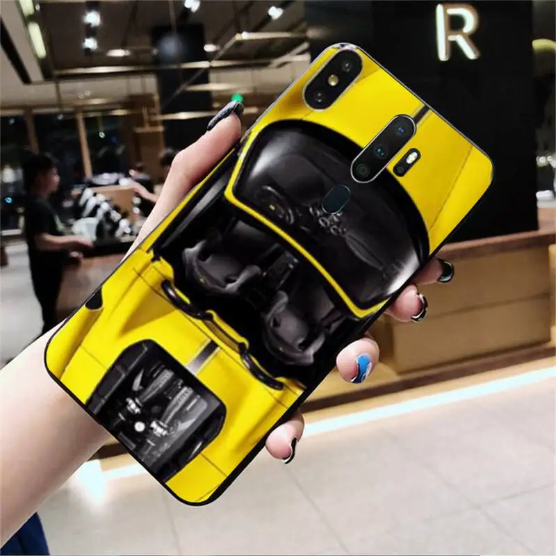 

Luxury Cool Sports Car Black Soft Shell Phone Case For Oppo Reno2 Z 2Z Realme5 6 Pro R9S 11 Plus 15 17 Pro