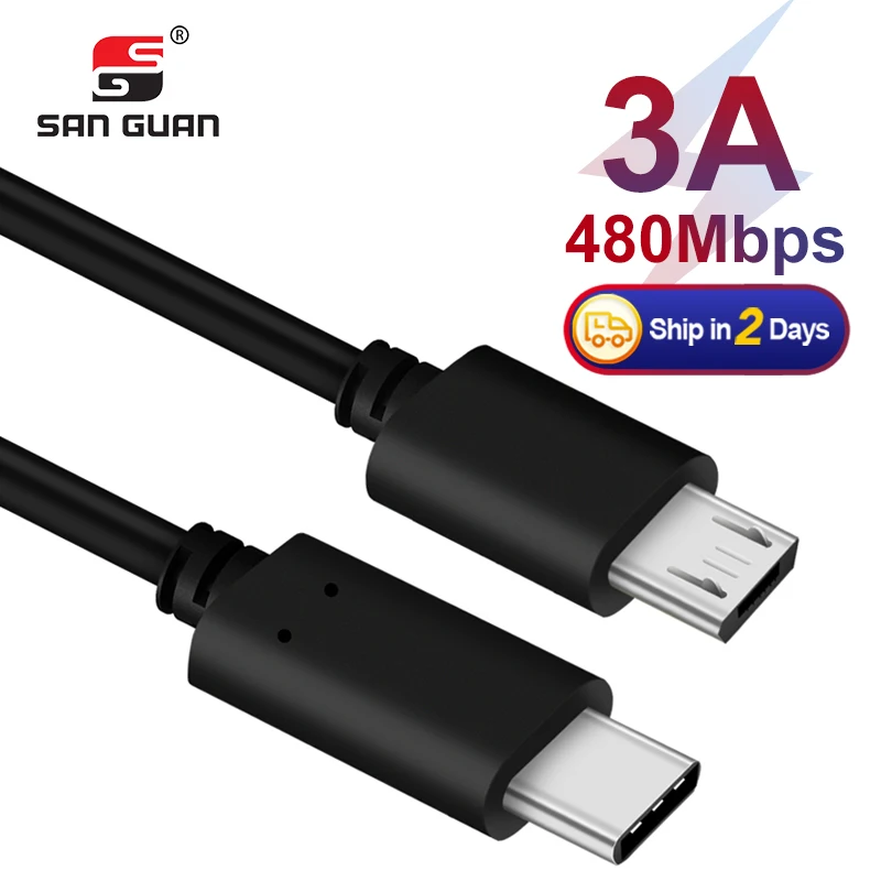 Кабель адаптер OTG micro usb на usbc 3 фута 1 м|Кабели для мобильных телефонов| |