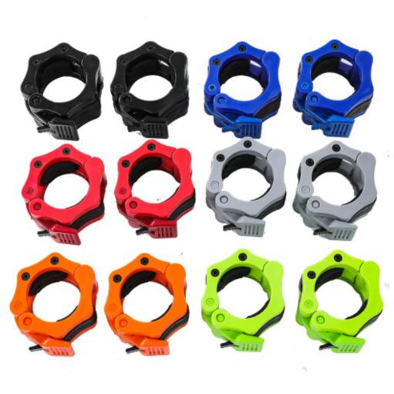 

2pcs Nylon safety dumbbell barbell bar buckle professional fast aol bar buckle high-grade 5CM plastic buckle lock