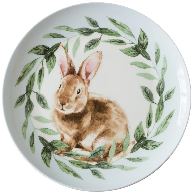 

Idyllic Fengsen Ceramic Plate Dish Dish Breakfast Plate Fruit Plate Bone Porcelain Home Cute Tableware Dessert Plate
