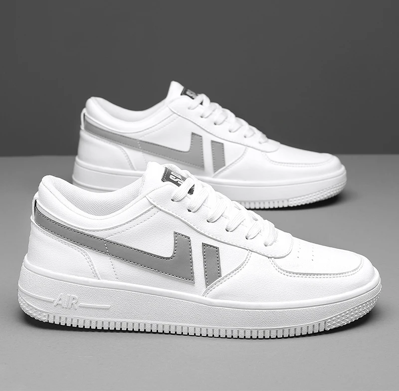 2021 Spring Breathable Men's Casual Shoes Leather Fashion sneakers Student outdoor fashion Men shoes  round toe style