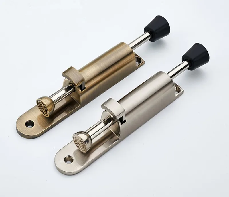 Телескопическая дверная пробка из нержавеющей стали серебристая пружинная