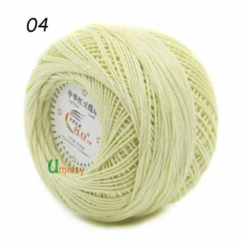 04 1pc 1 шт. Пряжа хлопок вязаные шапки3# Кружева Пряжи Хлопчатобумажной Пряжи для Вязания Тонкой Гребенной Пряжи С Использованием 2.5 мм Крючком 50 г/шт - Цвет: 04 1pc