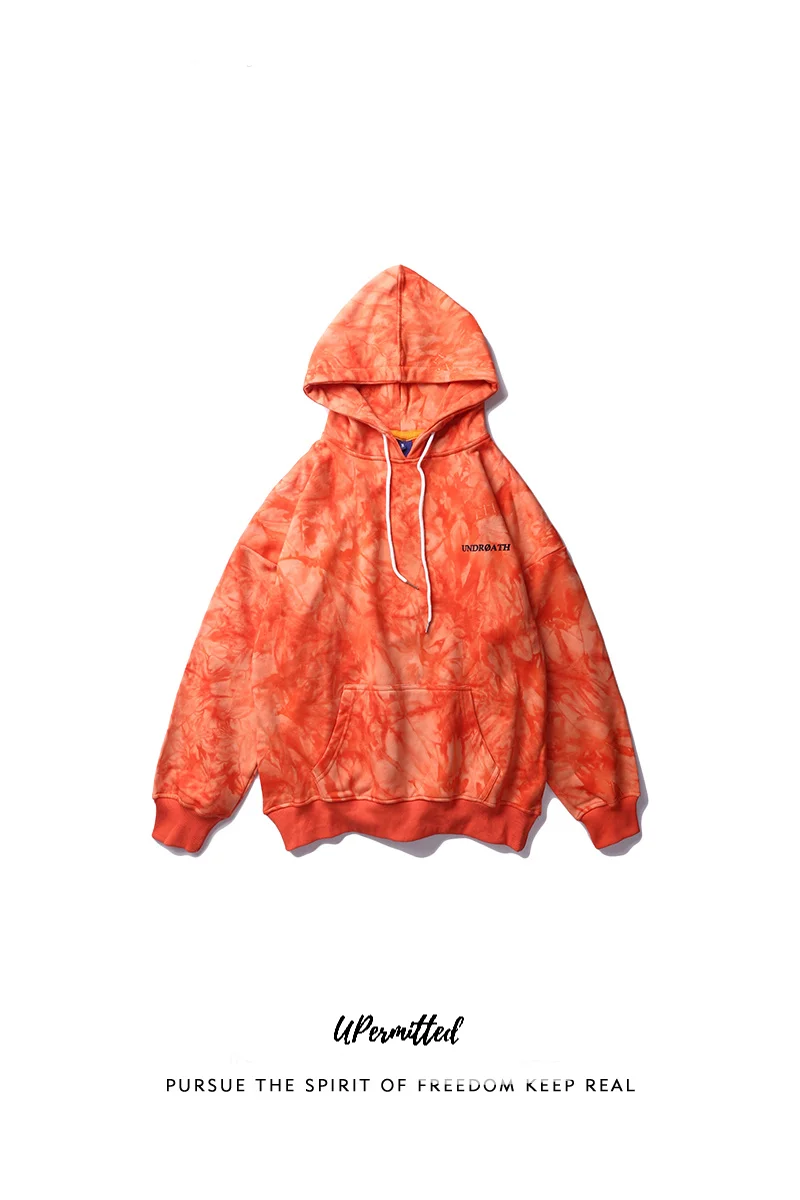 2021 Spring Autumn New Tie Dyed Men Hoodie Casual Loose Man Sweatshirt Male Sports Running Suit American Hip Pop Fashion Tops | Мужская