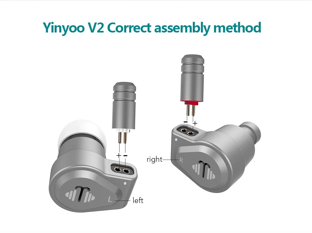 Yinyoo V2 версия 3(финальная настройка) High End США импорт двойной диафрагмы 1DD Динамический драйвер в ухо наушники HIFI наушники вкладыши