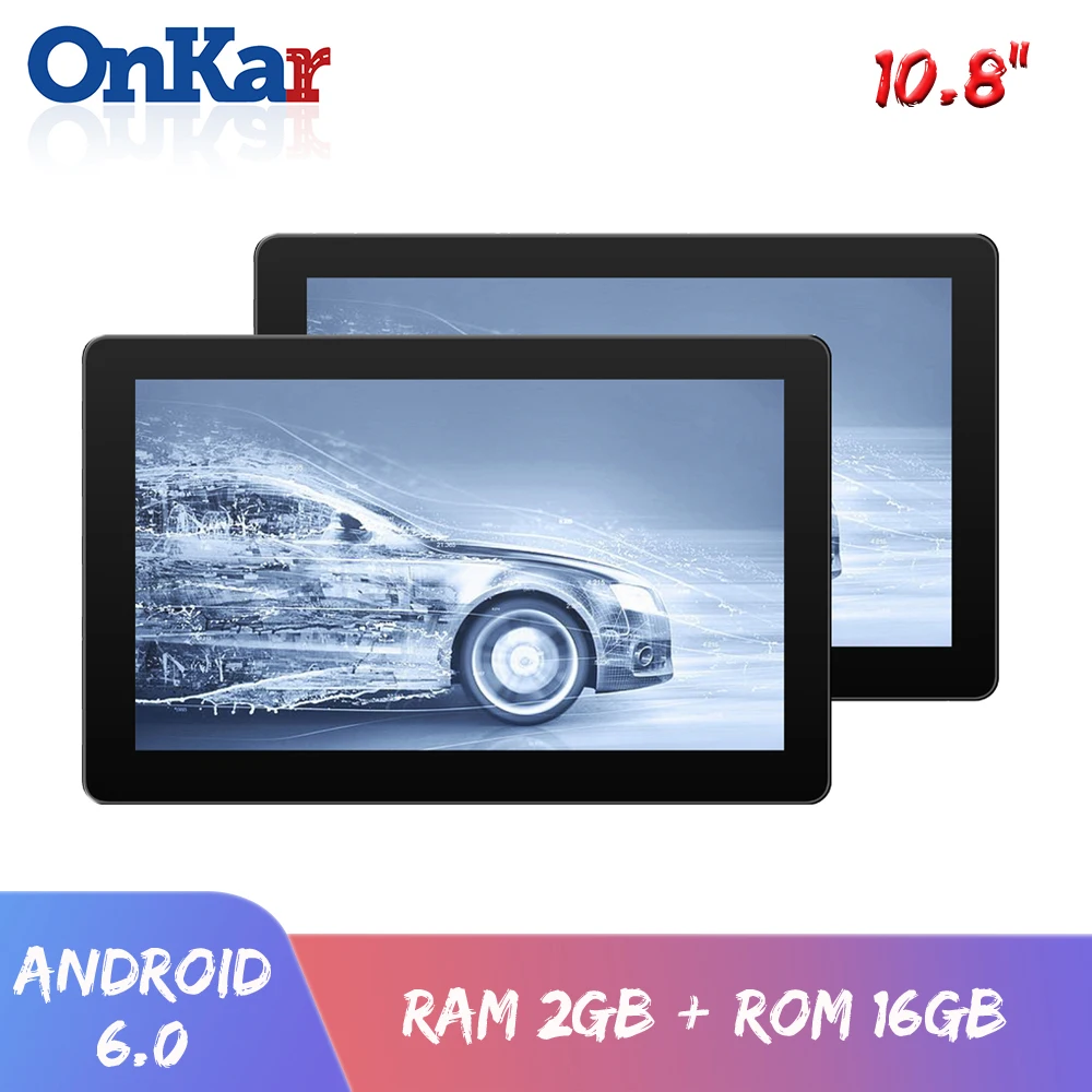ONKAR Новинка 10,8 дюймов монитор подголовника Android ram 2 Гб rom 16 Гб Встроенный wifi fm-передатчик USB SD карта MP4/MP5/Bluetooth