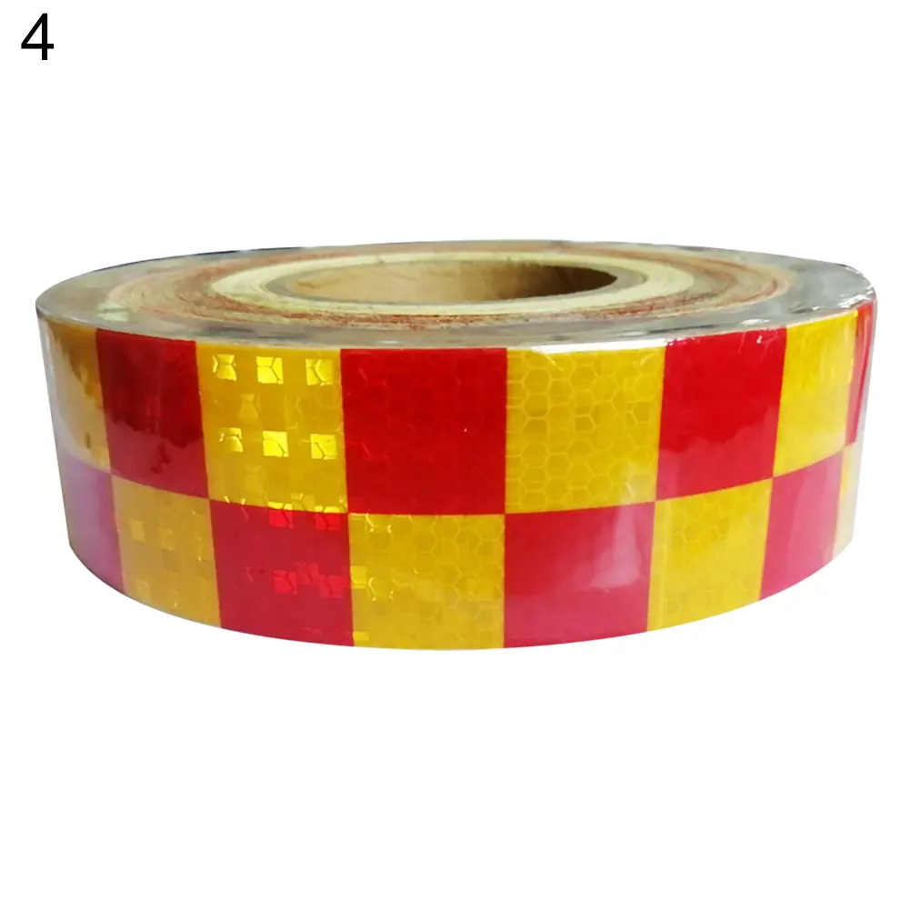 

Car Truck Vehicle Traffic Safety Dual Color Grid Reflective Warning Tape Sticker Car Exterior Styling Accessories