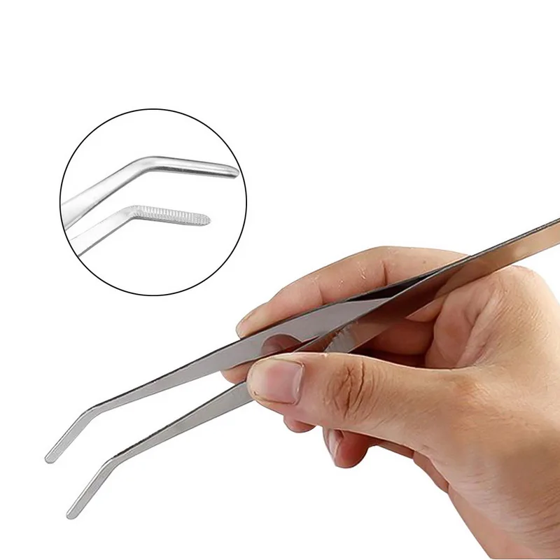 

Stainless Multifuctional Steel Elbow Tweezers Aquarium Clear Clip Tool Medical Repair Hand Tools 12.5/14/16/18/20/25/30cm